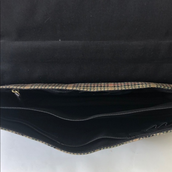 Fossil Plaid Brifcase Khaki Loptop Case New - Picture 8 of 8